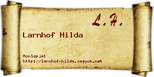 Larnhof Hilda névjegykártya